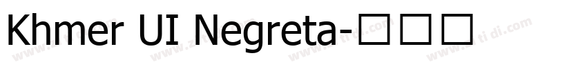 Khmer UI Negreta字体转换